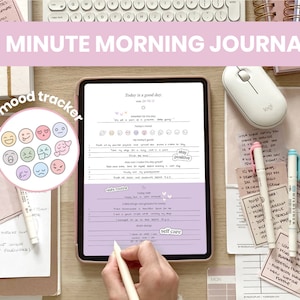 Morning and Evening Journal | Digital Daily Journal | Gratitude and Reflection Journal | iPad Template Planner for Goodnotes Notability