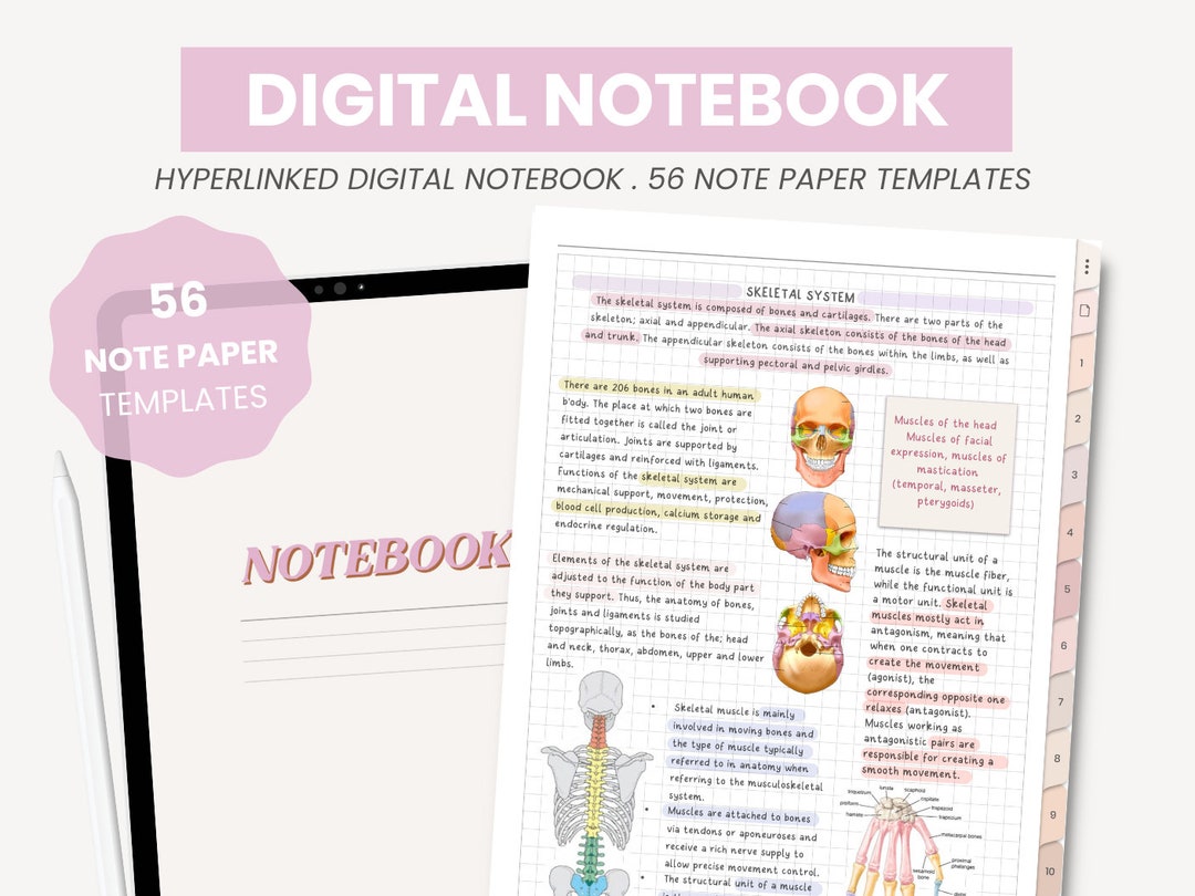 Portrait Digital Notebook Student Note Taking Digital Notepad Digital