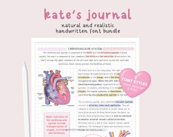 Kate's Journal Font - Cute and Neat Handwritten Font for Digital Planning and Note-taking by MADEtoPLAN
