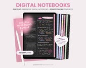 Student Digital Notebooks Bundle | College Academic Templates | Dark Mode | Hexagonal Pages | Minimalist Note Paper GoodNotes by MADEtoPLAN