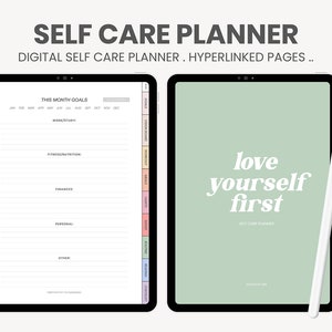Self Care Digital Planner | Digital Gratitude and Daily Reflection Journal | Mood Tracker | Daily Check In iPad Planner Goodnotes Notability