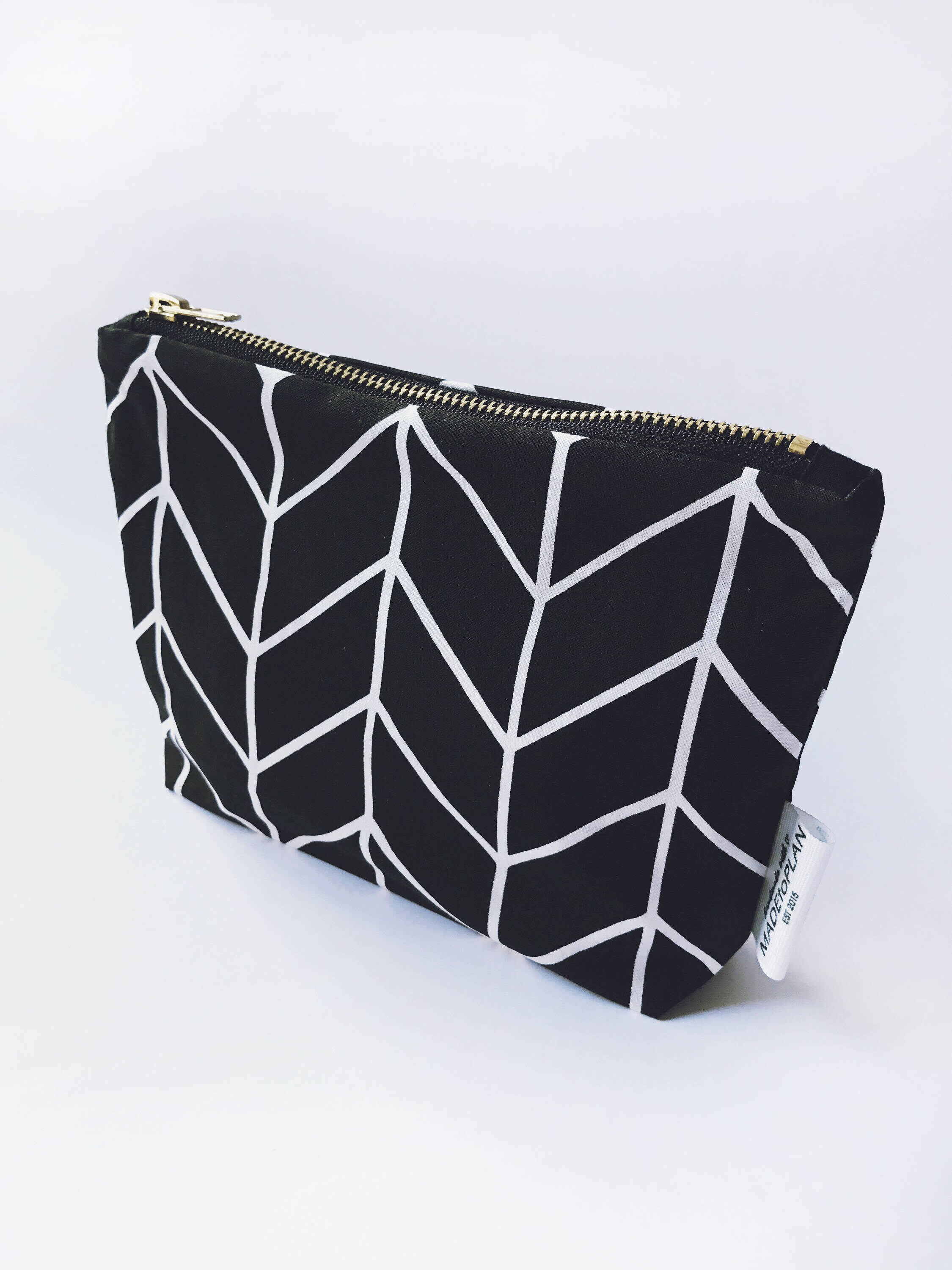 Black and white pencil case cosmetic bag pencil pouch Etsy