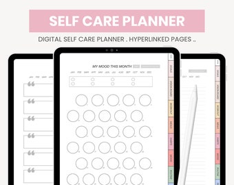 Self Care Digital Planner | Digital Gratitude Journal | Mindfulness Journal | Self Love Journal iPad Planner for Goodnotes Notability