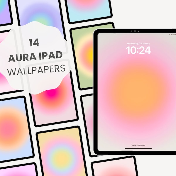 Aura Aesthetic Wallpaper Background for iPad | Cute iPad Wallpaper | Aesthetic Gradient Wallpaper | Tablet & iPad Screensaver by MADEtoPLAN