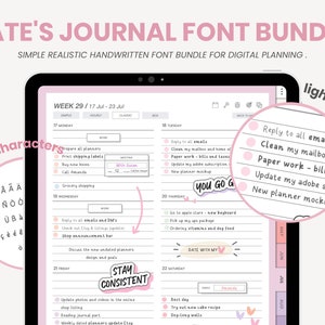 Handwritten Font Bundle | Handwriting Study Notes Font | Digital Font | Neat Handwriting Font for notes | iPad Font for Goodnotes Notability