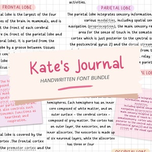 Police du journal de Kate | Police manuscrite soignée | Écriture mignonne | Police réaliste pour agenda numérique | Police pour notes numériques par MADEtoPLAN