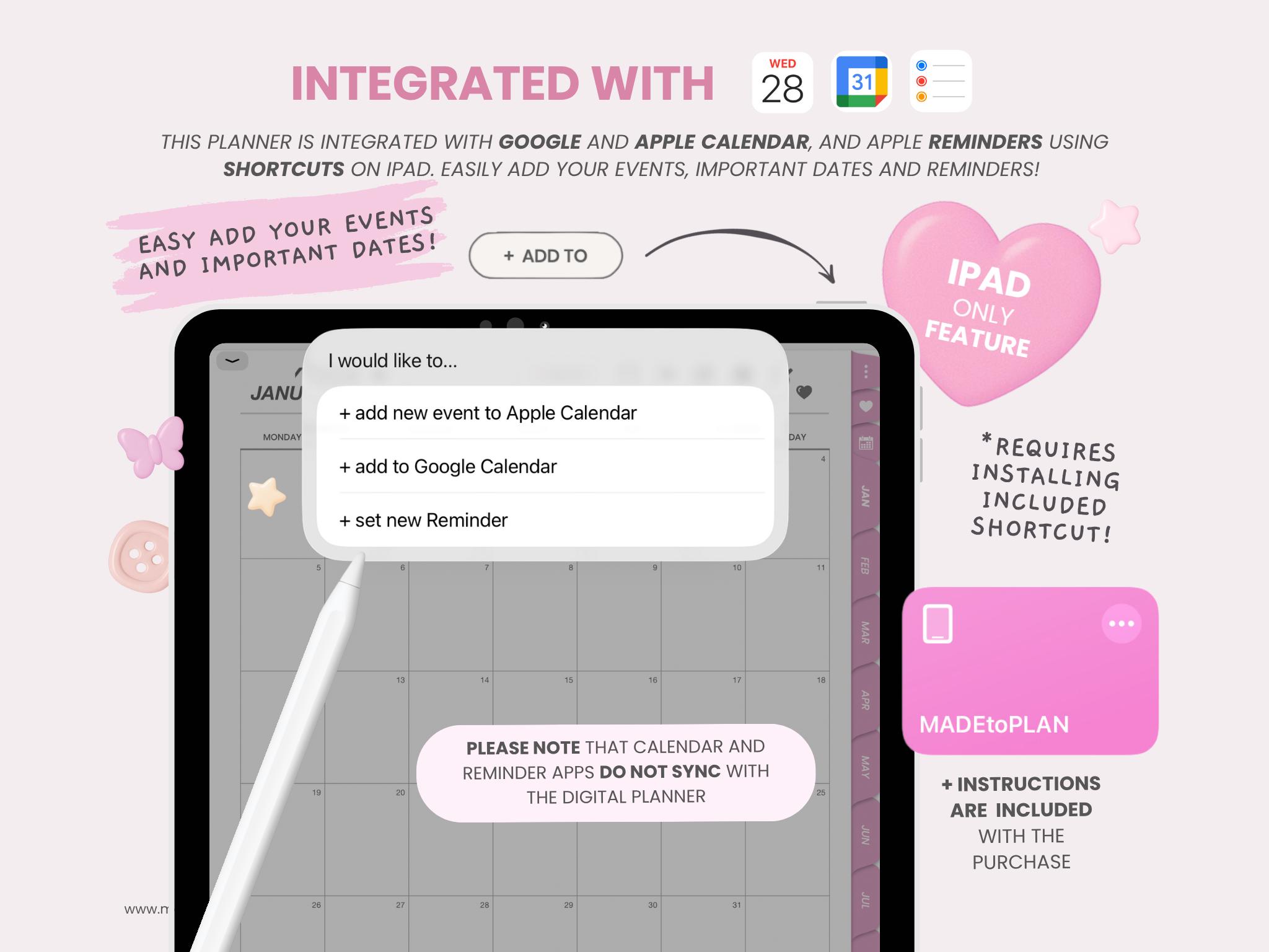 2026 Digital Planner Bundle | 2026 Hyperlinked Portrait Planner ...
