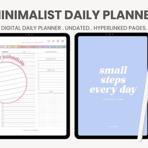 Digital Half Hour Daily Planner Dashboard | Weekly Schedule Routine Hourly Planner | iPad Planner for Goodnotes by MADEtoPLAN