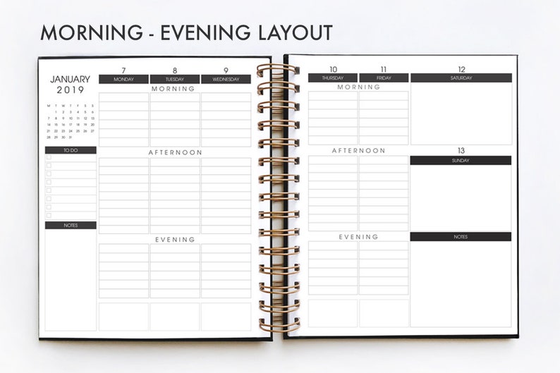 Daily Planner 20212022 Weekly Planner 2021 Agenda Spiral Etsy