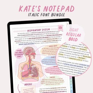 Bloc de polices Kate's Notepad | Police manuscrite soignée | Écriture mignonne | Police réaliste pour l'agenda numérique et les notes des étudiants par MADEtoPLAN