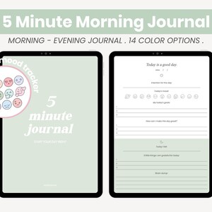 Morning and Evening Journal | Digital Daily Journal | Gratitude and Reflection Journal | iPad Template Planner for Goodnotes Notability