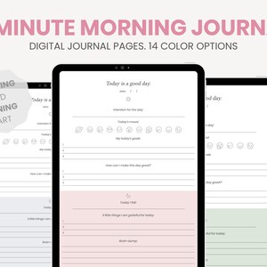 Morning and Evening Journal | Digital Daily Journal | Gratitude and Reflection Journal | iPad Template Planner for Goodnotes Notability
