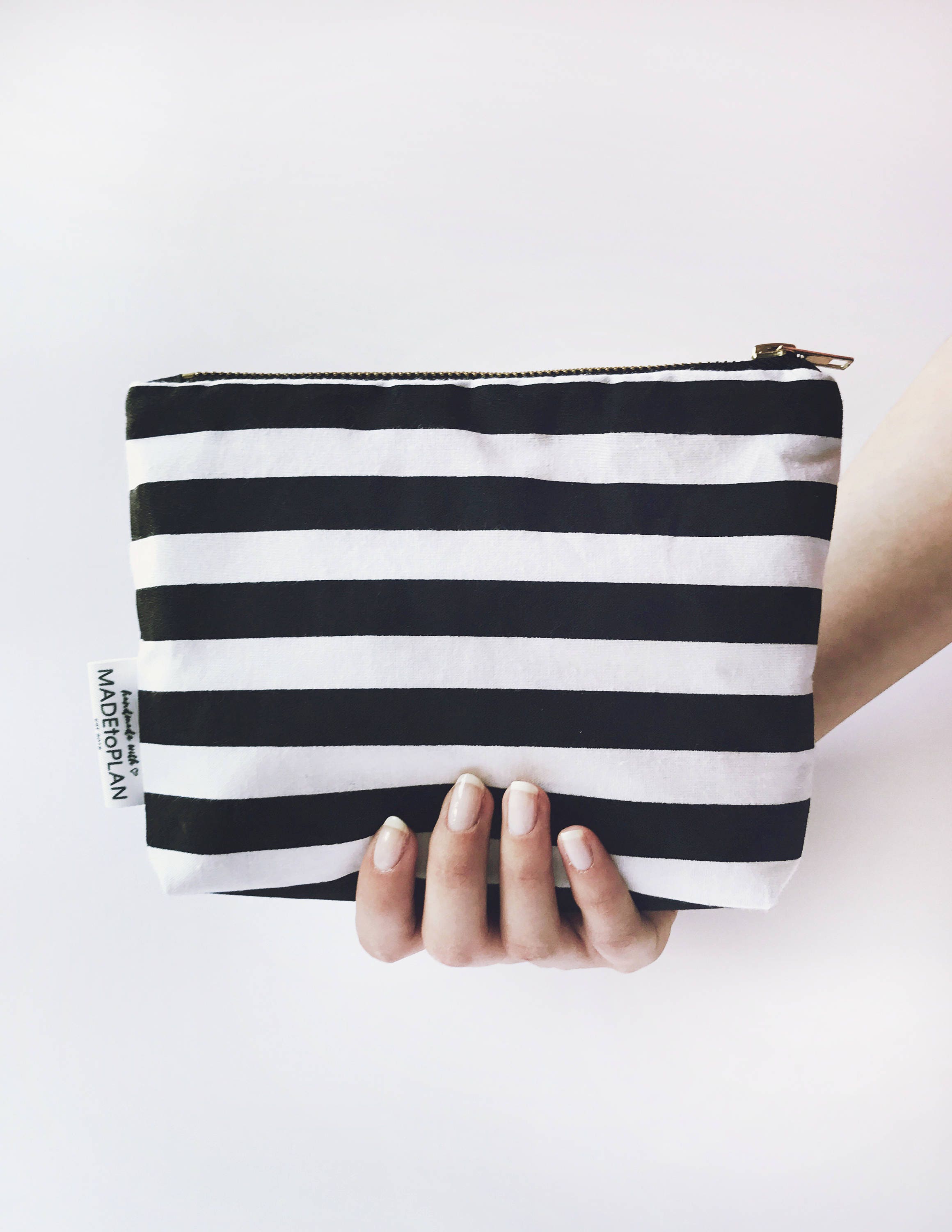 Black and white pencil case cosmetic bag pencil pouch Etsy