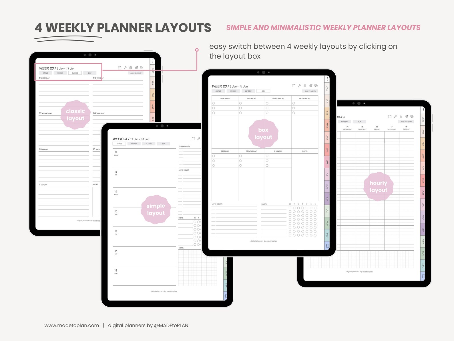 2023 Digital Planner 2023 Portrait Planner 2023 Dated Etsy