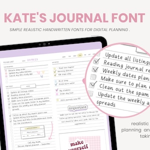 Neat Handwritten Font | Cute Handwriting Font | Neat Handwriting for Digital Planner | Digital Notes Font | Note Taking Font by MADEtoPLAN