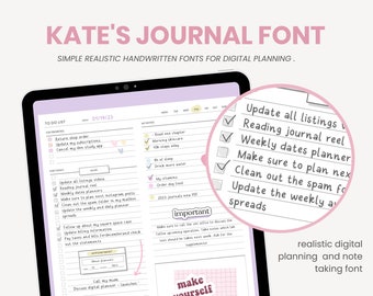 Neat Handwritten Font | Cute Handwriting Font | Neat Handwriting for Digital Planner | Digital Notes Font | Note Taking Font by MADEtoPLAN