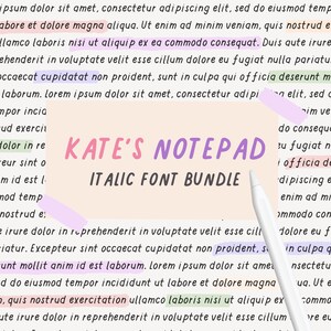 Bloc de polices Kate's Notepad | Police manuscrite soignée | Écriture mignonne | Police réaliste pour l'agenda numérique et les notes des étudiants par MADEtoPLAN