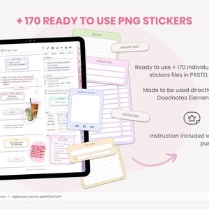 Cute Essential Digital Planner Stickers | Student Digital Stickers ...