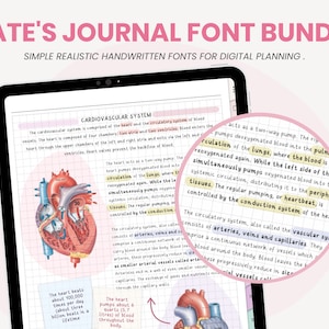 Police du journal de Kate | Police manuscrite soignée | Écriture mignonne | Police réaliste pour agenda numérique | Police pour notes numériques par MADEtoPLAN