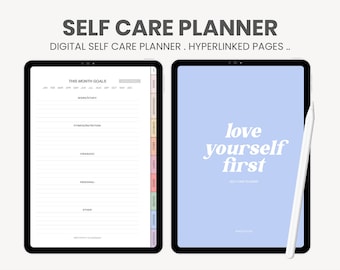 Self Care Digital Planner | Digital Gratitude Journal | Mindfulness Journal | Self Love Journal iPad Planner for Goodnotes Notability