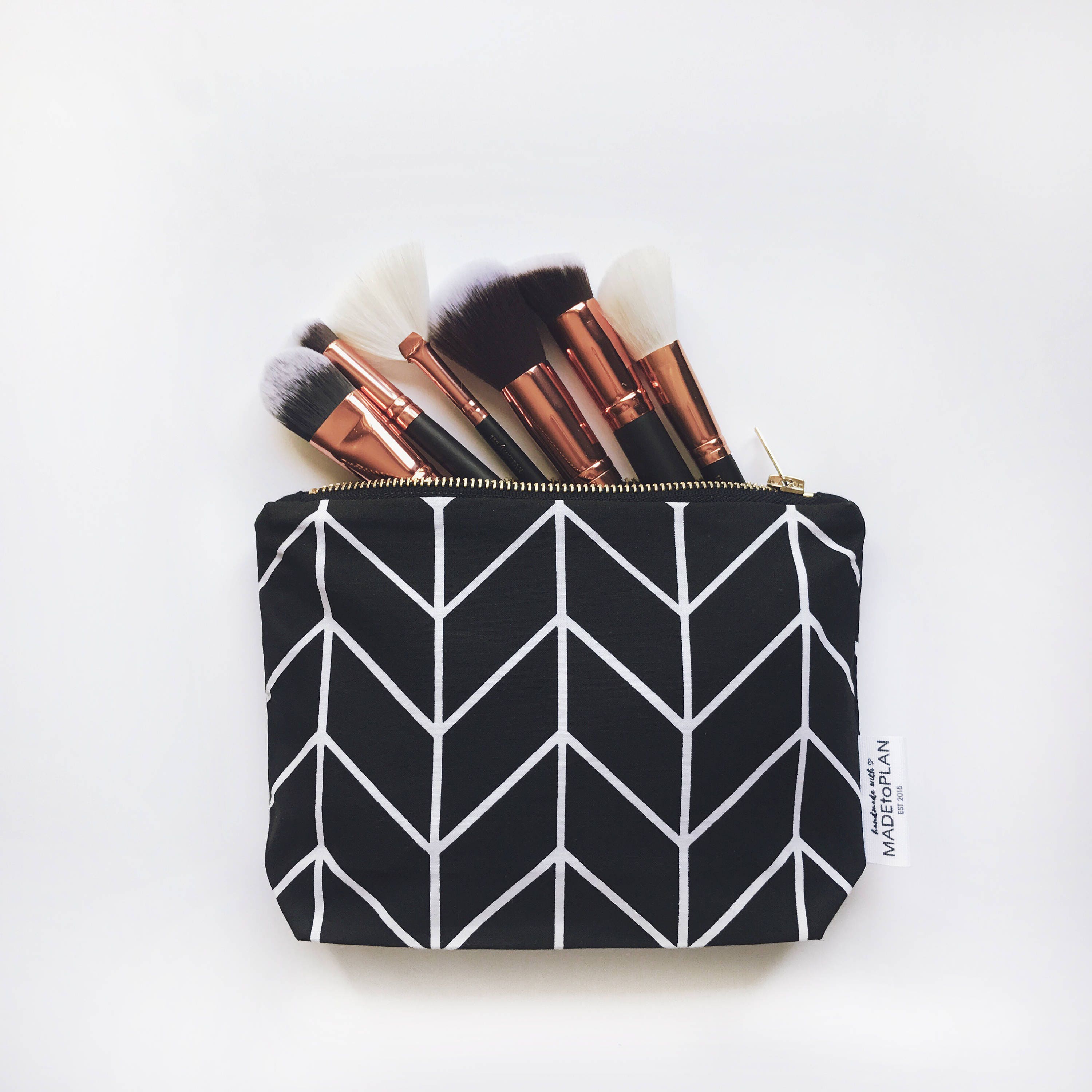 Black and white pencil case cosmetic bag pencil pouch Etsy