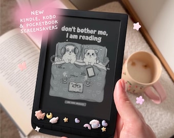 Cute Kindle Screensaver | Kindle Girlie Lock Screen, Kobo Screensaver, Kindle Cover, Kindle Wallpaper, Pocketbook Screensaver by MADEtoPLAN