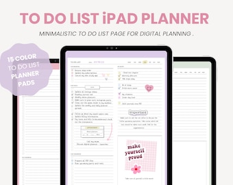 To Do List Digital Planner | Minimalist To Do List Printable | Checklist and Task List | Goodnotes 5 To Do List iPad Template by MADEtoPLAN