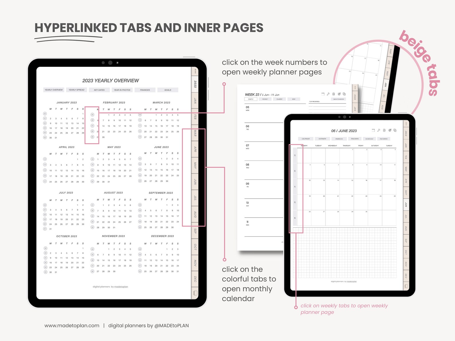 2023 Digital Planner 2023 Portrait Planner 2023 Dated Etsy