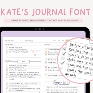 Neat Handwritten Font | Cute Handwriting Font | Neat Handwriting for Digital Planner | Digital Notes Font | Note Taking Font by MADEtoPLAN