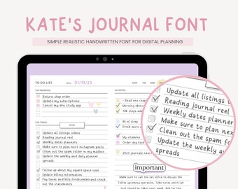 Neat Handwritten Font | Cute Handwriting Font | Neat Handwriting for Digital Planner | Digital Notes Font | Note Taking Font by MADEtoPLAN