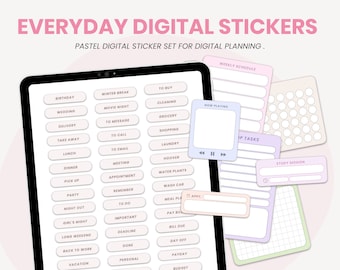 Digital Student Stickers | Functional PNG Digital Stickers | Stickers for Studying | Study Planner Stickers for iPad Goodnotes by MADEtoPLAN