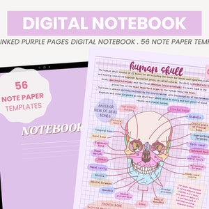 Digital Notebook | Digital Notes Templates | Digital Student Notebook 12 Subjects & Tabs | Digital Notebook for iPad Goodnotes by MADEtoPLAN