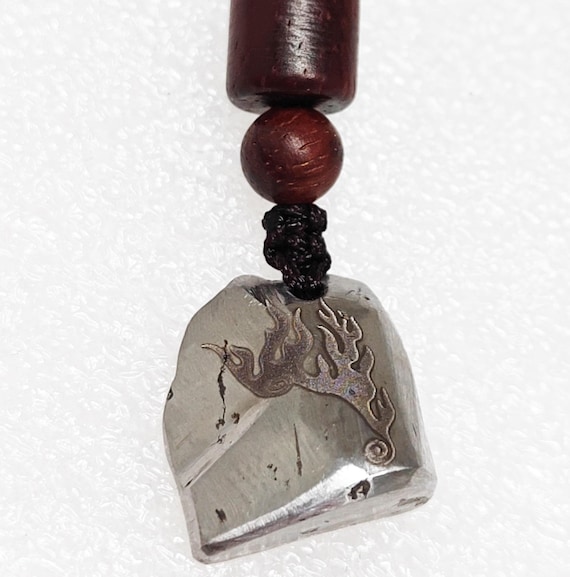 9.6g Gebel Kamil Iron Meteorite Pendant Necklace From Egypt