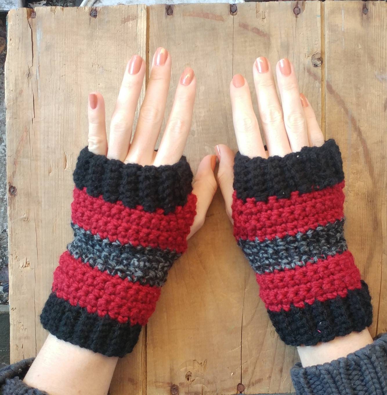 Fingerless gloves emo gloves vampire cosplay gloves Etsy