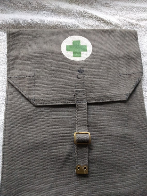 Vintage Military Medic Bag Green Cross CF Long