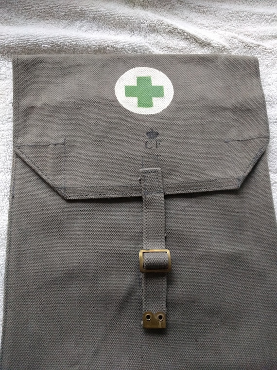 Vintage Military Medic Bag Green Cross CF Long