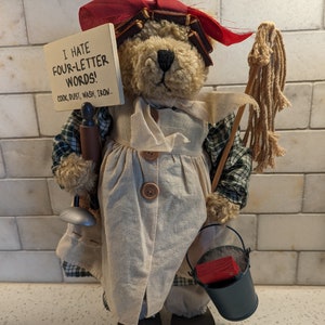 Ours en peluche Je déteste les mots de quatre lettres, vintage