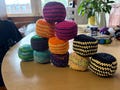 Hand Crocheted Hacky Foot Sacks, 100% Cotton, Stuffed with Dry Beans