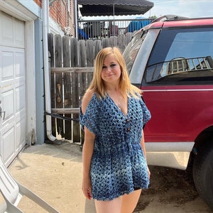 Crocheted cover up dress