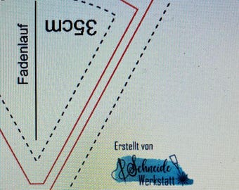 Sewing pattern for a 3-section school cone (PDF) – 35 cm – for cardboard blank Ø 11.5 cm – DIN A4 – suitable for beginners