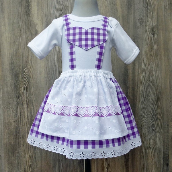 Babybody im Trachtenstil, Dirndl fürs Kind, Kleid fürs Oktoberfest, bayerisches Kleid, Münchner Babykleid, bayerische Hochzeit, Taufdirndl