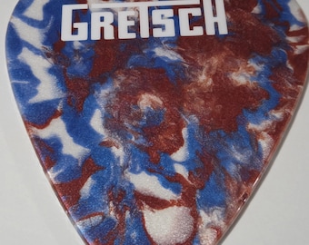 Gretsch plectrum muurdecoratie hars kunst. 17 x 14 inch