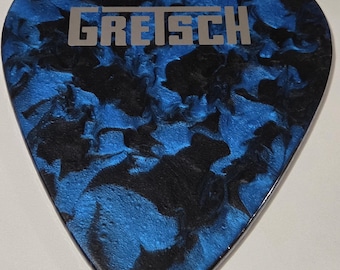 Gretsch plectrum muurdecoratie hars kunst. 17 x 14 inch