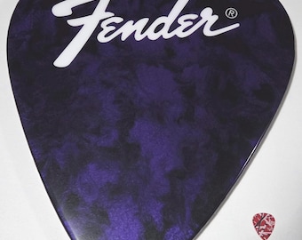 Púa de guitarra Fender gigante, decoración de pared, arte de resina.