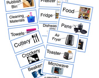 DEMENTIA LABELS: KITCHEN  x 15 Printable