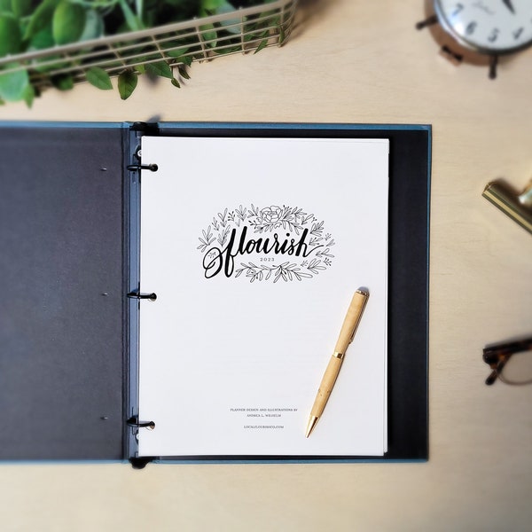 2023 Flourish Planner REFILL PACK | 12-Month Planner | Binder Inserts Only