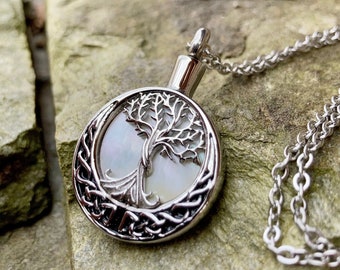 Celtic Tree Of Life Cremation Jewelry | Ashes Necklace | Urn Jewelry For Ashes