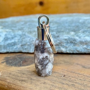 Waterproof Cremation Key Chain: &quot;Glacial Ice&quot; Alumilite & Stainless Steel Urn