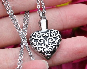 Cremation Jewelry Silver \u0026 Black 