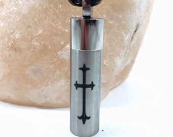 Celtic Knot Cross Cremation Necklace - Stainless Steel Urn Pendant For Ashes, Memorial Keepsake For Pets Or Loved Ones - View #6